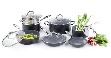 Sliq Ceramic Nonstick Cookware Set (12 pcs), Non Toxic PFOA and PTFE Free  Pots and Pans Set with Lids, Oven and Dishwasher Safe, Induction Compatible