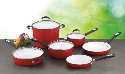 Sliq Ceramic Nonstick Cookware Set (12 pcs), Non Toxic PFOA and PTFE Free  Pots and Pans Set with Lids, Oven and Dishwasher Safe, Induction Compatible