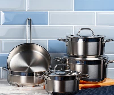 All-Clad D5 Stainless® Brushed Stainless Steel 5 Piece Cookware Set &  Reviews