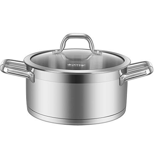 Duxtop 3 Qt Saucepan with Lid, Whole-Clad Tri-Ply Stainless Steel Sauce Pan,  Kitchen Induction Cookware - The Secura