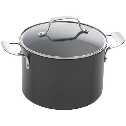 Emeril Lagasse Dishwasher Safe Nonstick Hard Anodized Oval Perfect Saute Pan, Sauce & Steamer Pots, Household